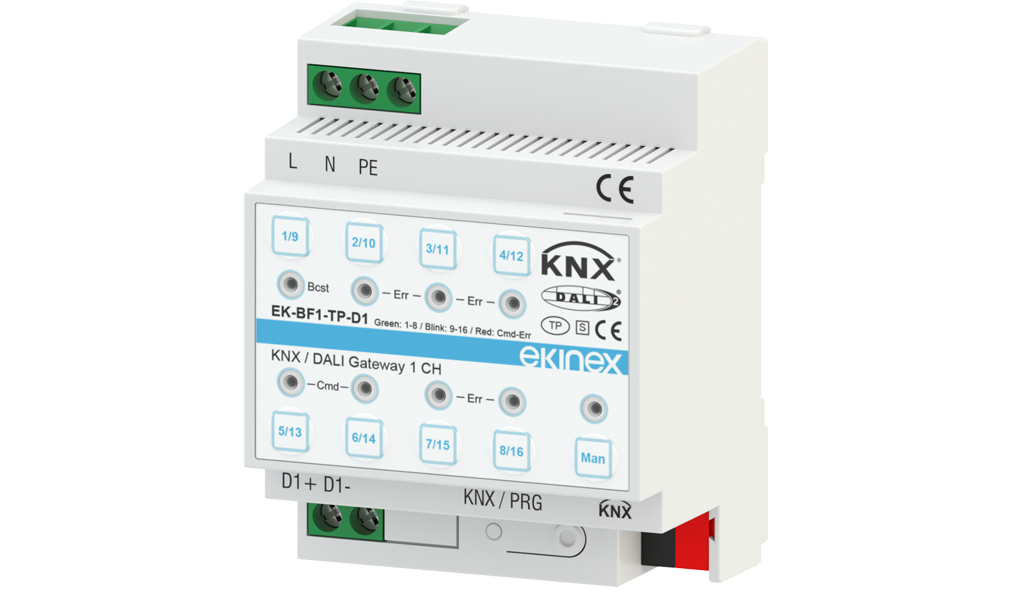 Gateway DALI-KNX 2 channels with advanced functions