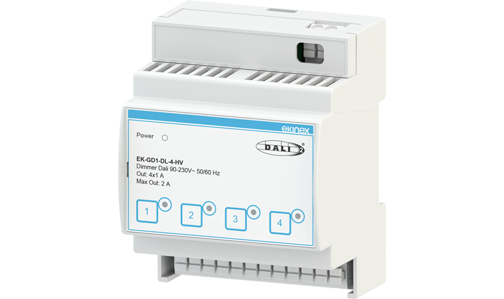 DALI Dimmer 90-230V AC 4 channels