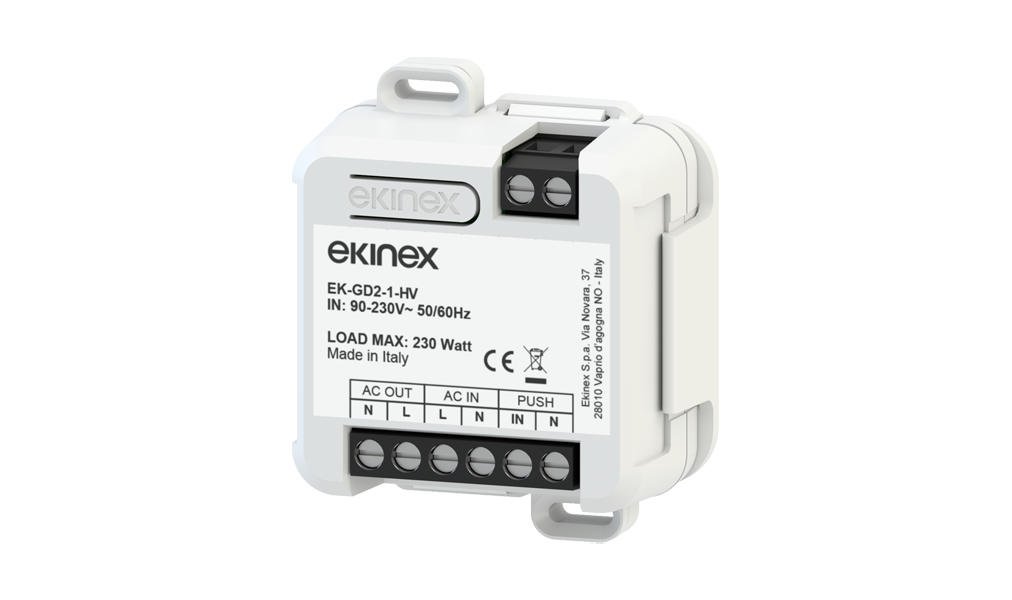 Dimmer 90-230V AC 50/60Hz, N.O. pushbutton input