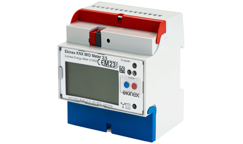 Three-phase 75A KNX MID electricity counter insertion through CT