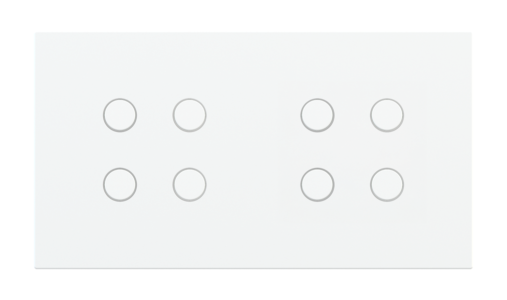 Magnetic plate 2-fold for 4-rocker push buttons Proxima series Metal Insense Black