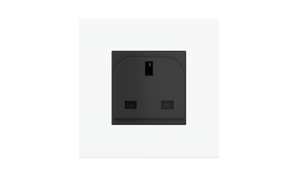 Square magnetic plate (45x45 mm window) Proxima series Metal Insense Black