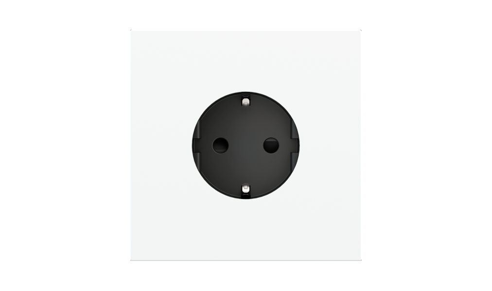Square magnetic plate for Schuko, French, Israeli power socket Proxima series Metal Chrome