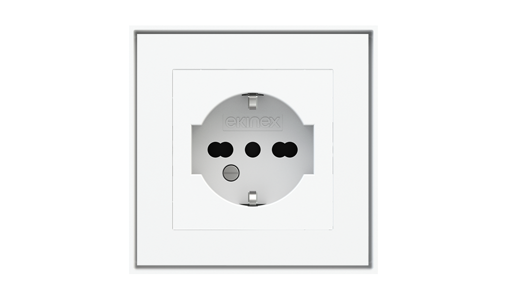 Square Painted Cover IL socket (55x55) Metal Titanium