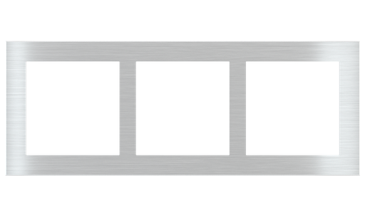 [EK-D3P-GBS] Rectangular Plate Deep (FF/71/20Venti) (87x229) 3 windows (55x55)+(55x55)+(55x55) Metal Titanium