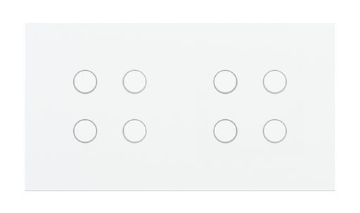 [EK-P2A-44-SSB-P] Magnetic plate 2-fold for 4-rocker push buttons Proxima series Metal Steel Brushed + customization