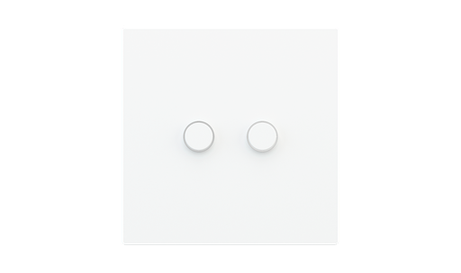 [EK-PQA-2-LBL-P] Square magnetic plate for a 2-rocker push button Proxima series Metal Beige Luxor + customization