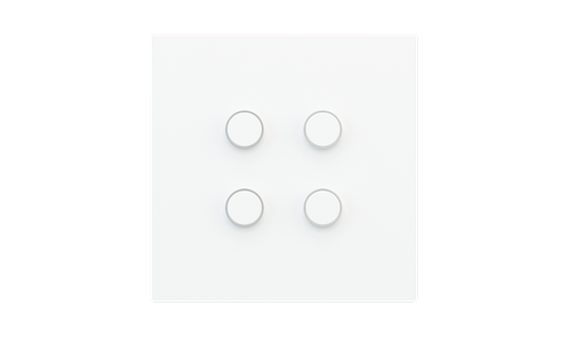[EK-PQA-4-SBV] Square magnetic plate for a 4-rocker push button Proxima series Metal Quantum Carbon