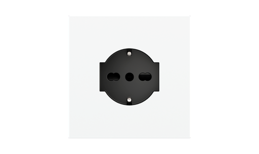 [EK-PQA-U-LAR] Square magnetic plate for an IT UNEL power socket Proxima series Metal Pure White