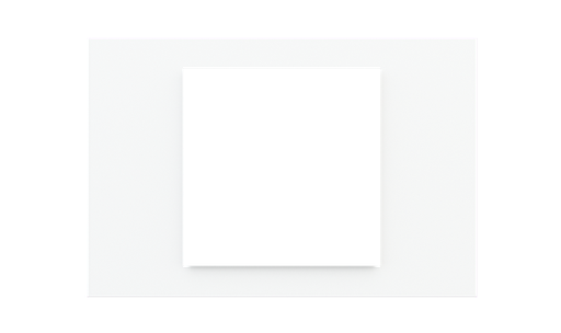 [EK-PRS-GAR] Rectangular Plate 71 (Form/Flank/NF) (80x121) 1 window (60x60) Pure white Plastic