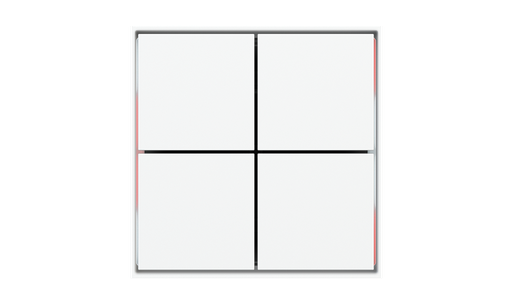[EK-TQQ-GBS-EF2-L] Kit 2 rockers FF square (40x40) for EF2 with symbols Metal Titanium